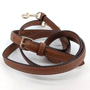 Coach Crossbody Bag Strap Saddle Brown Pebbled Leather Gold Hardware Adjustable